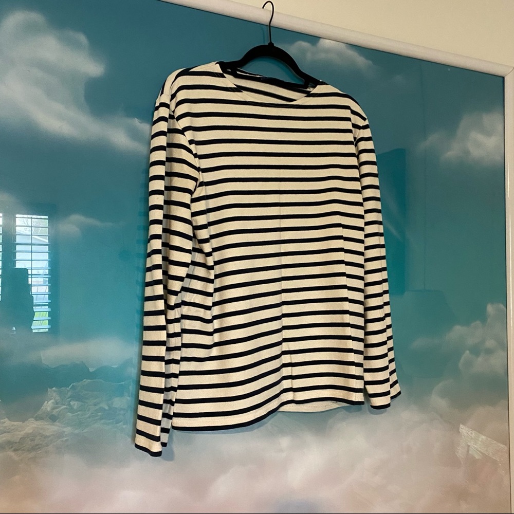 Saint James Navy Striped Shirt